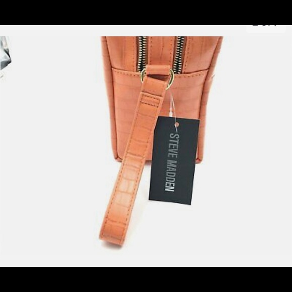 ❤️”Sale”Nwt gorgeous orange croc print double zip cosmetic bag!! - Picture 5 of 8